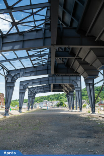 Structure du bâtiment La Lentille à Terre Rouge après les travaux de régénération réalisés par GTA Group.